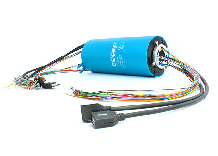 La señal industrial del autobús desliza el agujero 50m m OD 130m m de Ring Rotary Joint Electrical Connector