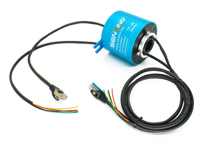 Resbalón rotatorio eléctrico Ring For Gigabit Ethernet del diámetro grande del conector del ODM de Senring