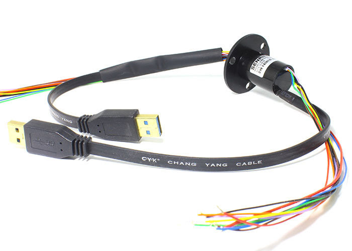 150RPM con la comunicación agujereada de Ethernet de Ring Electrical Collector Ring For del resbalón del USB