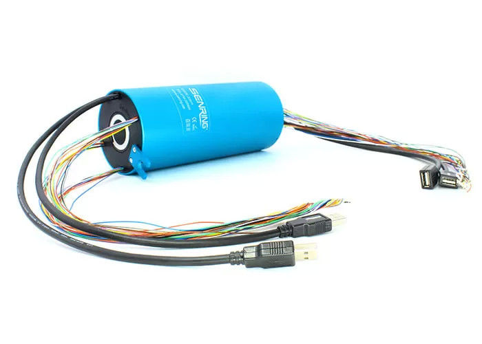 2 circuitos 10A USB Slip Ring Fuente de alimentación para HDMI con fuente de alimentación deslizante